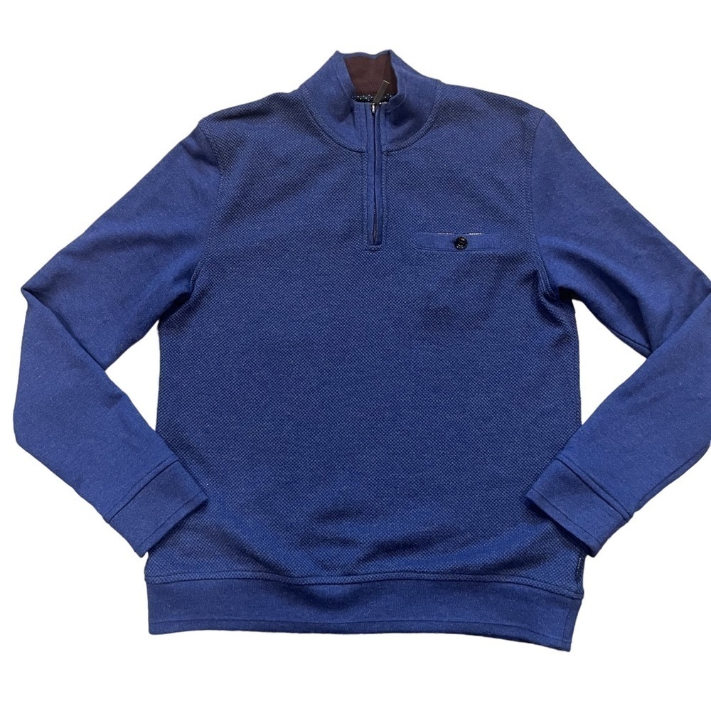 Ted Baker London Mens Size 4 pullover Quarter Zip mock Neck Sweater